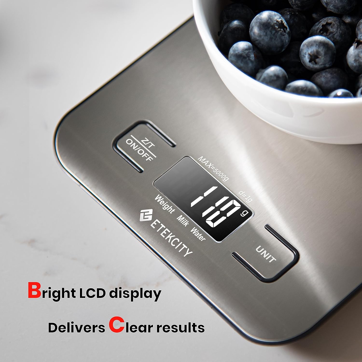 Etekcity Food Kitchen Scale 304 Stainless Steel 11lb